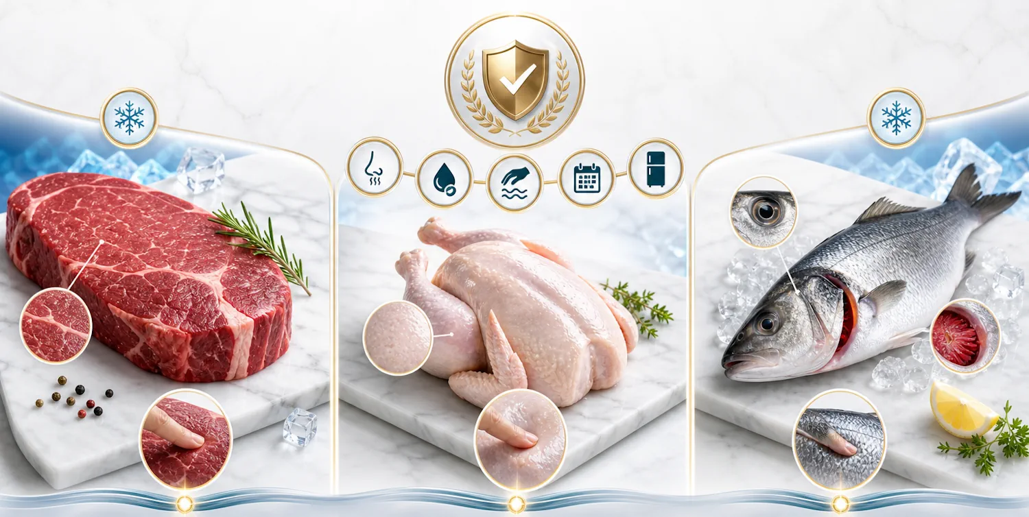 اصول طلایی تشخیص تازگی؛ گوشت، مرغ و ماهی